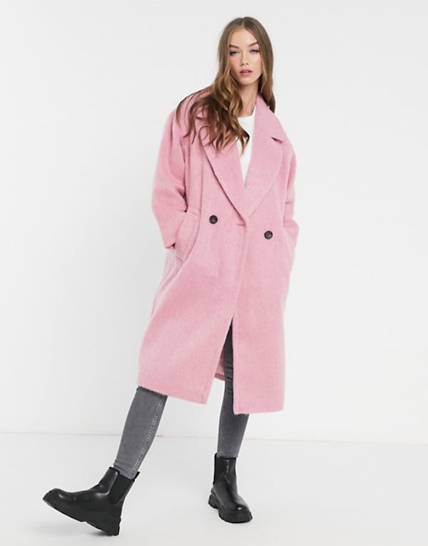 ASOS Design Slouchy Pink Coat