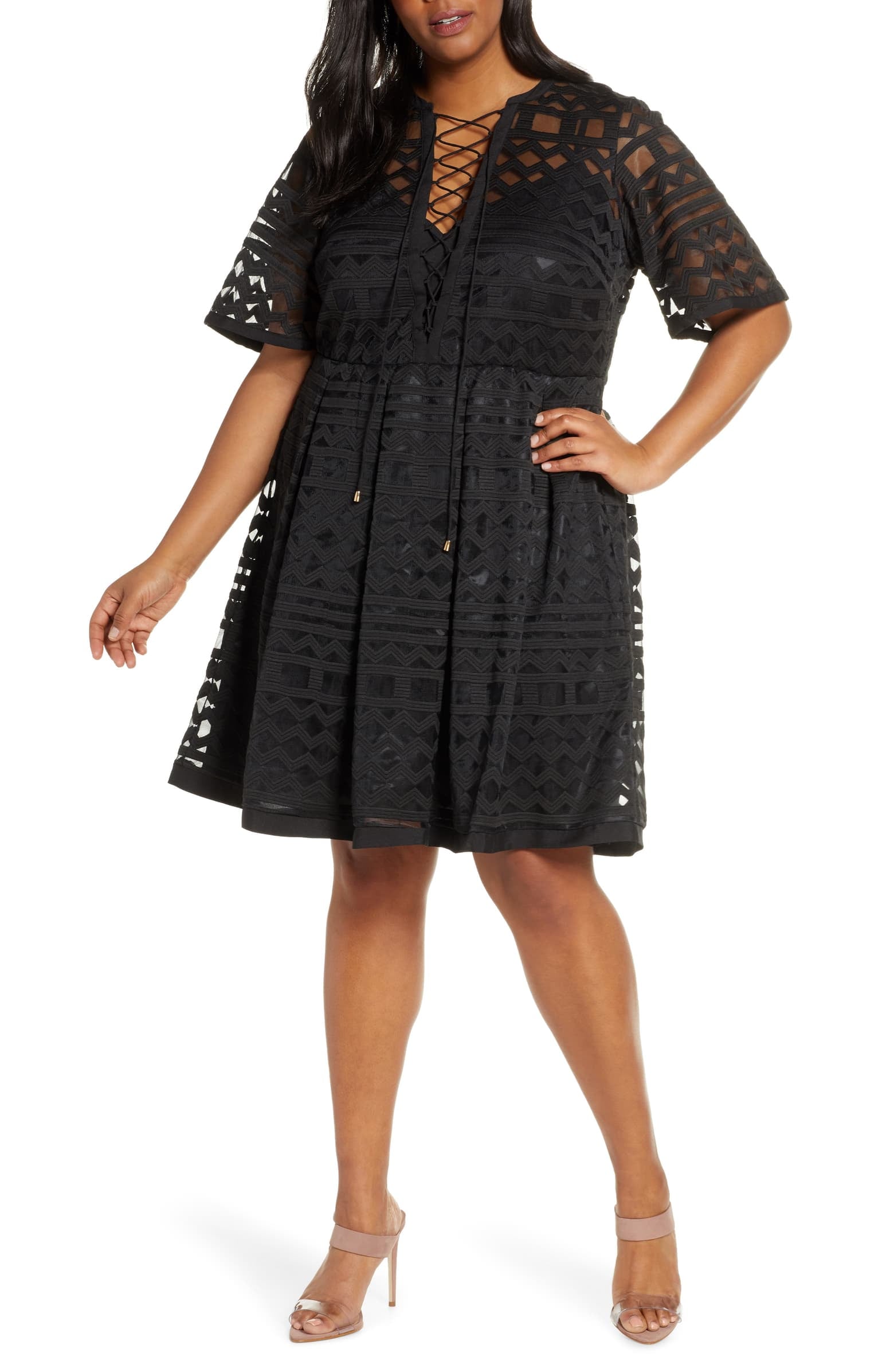 Eloquii fit and flare dress deals