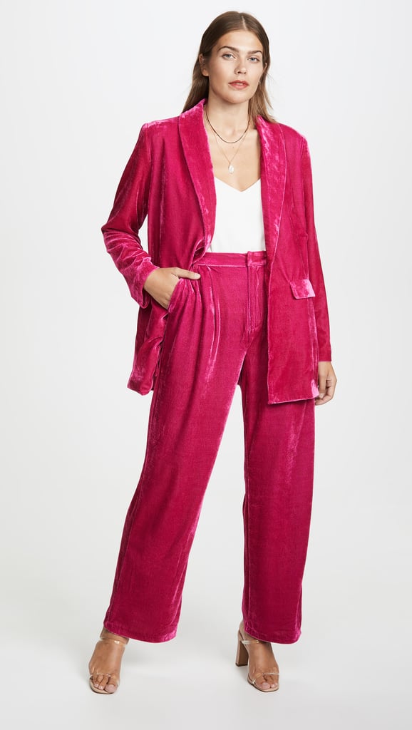 Endless Rose Velvet Blazer and Wide Leg Pants