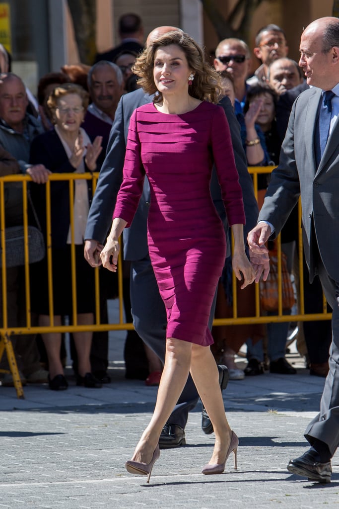 Queen Letizia Purple Felipe Varela Dress