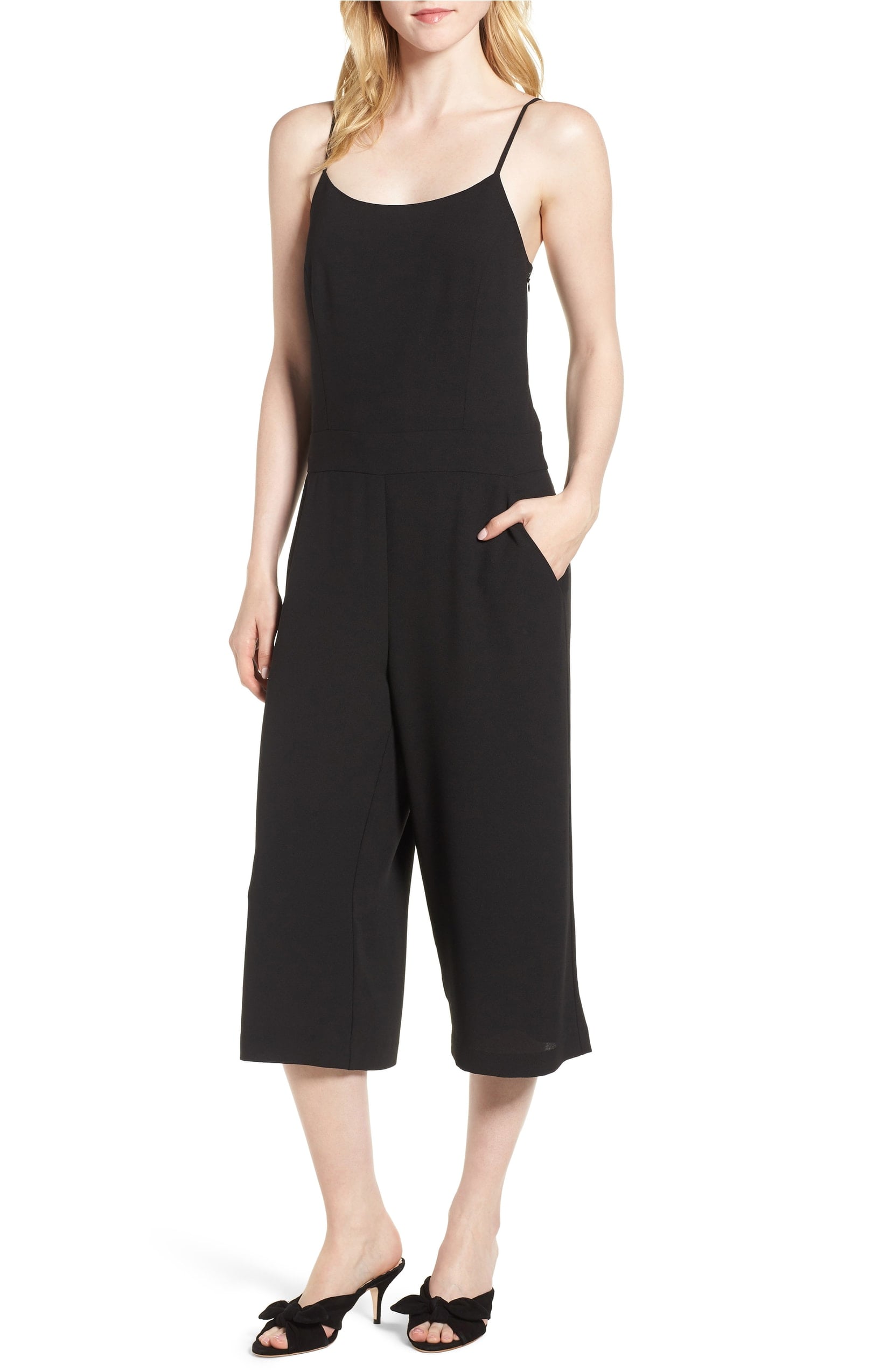 spaghetti strap culotte jumpsuit