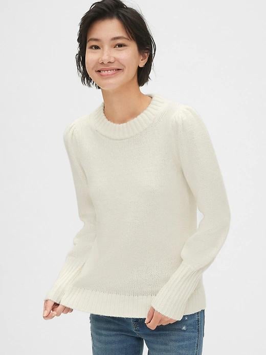 If you're feeling indecisive about the look you're going for — or just want maximum styling options — you'll love this Puff-Sleeve Crewneck Sweater ($70). It can be worn under or over a slip dress.