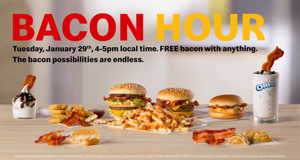 McDonald's Bacon Hour Details January 2019