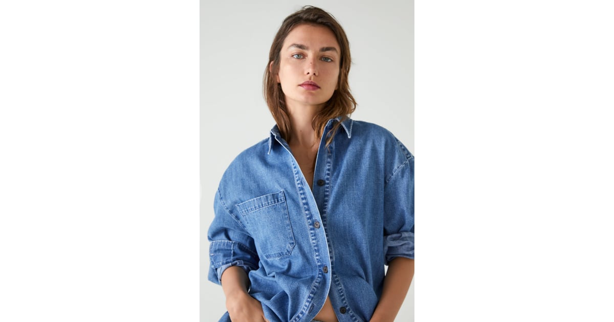 New Look oversized denim shirt in light khaki | ASOS