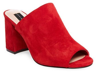 Steven by Steve Madden Fume Block Heel Suede Mules