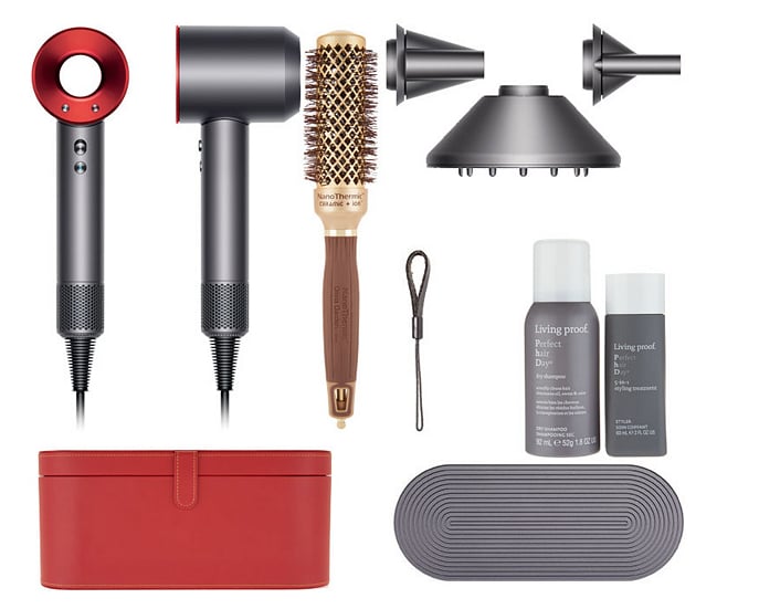 Dyson Supersonic Hair Dryer with Olivia Garden, Living Proof & Case
