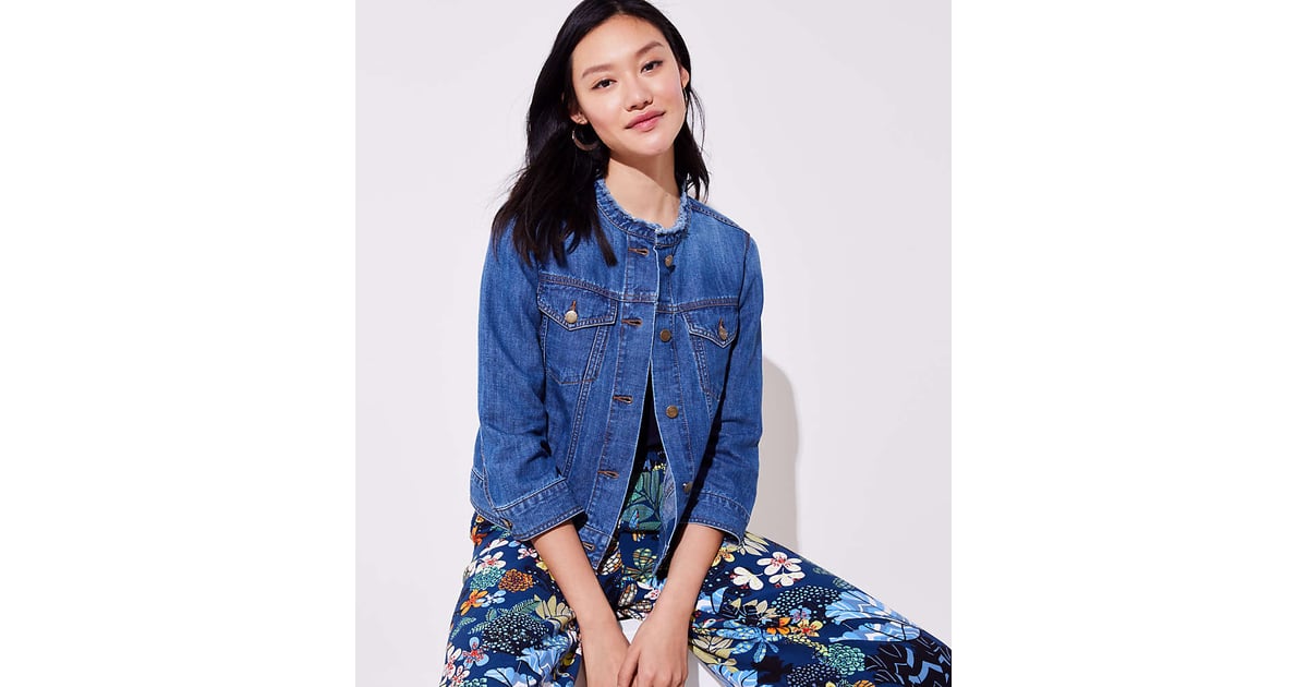 loft white denim jacket