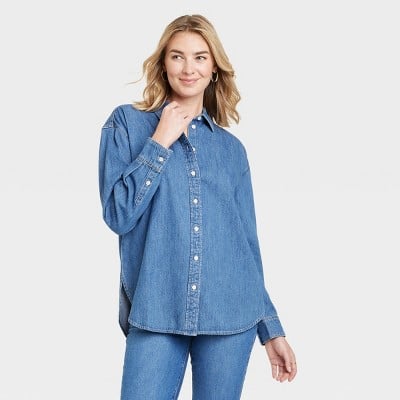 Universal Thread Long Sleeve Oversized Button-Down Shirt