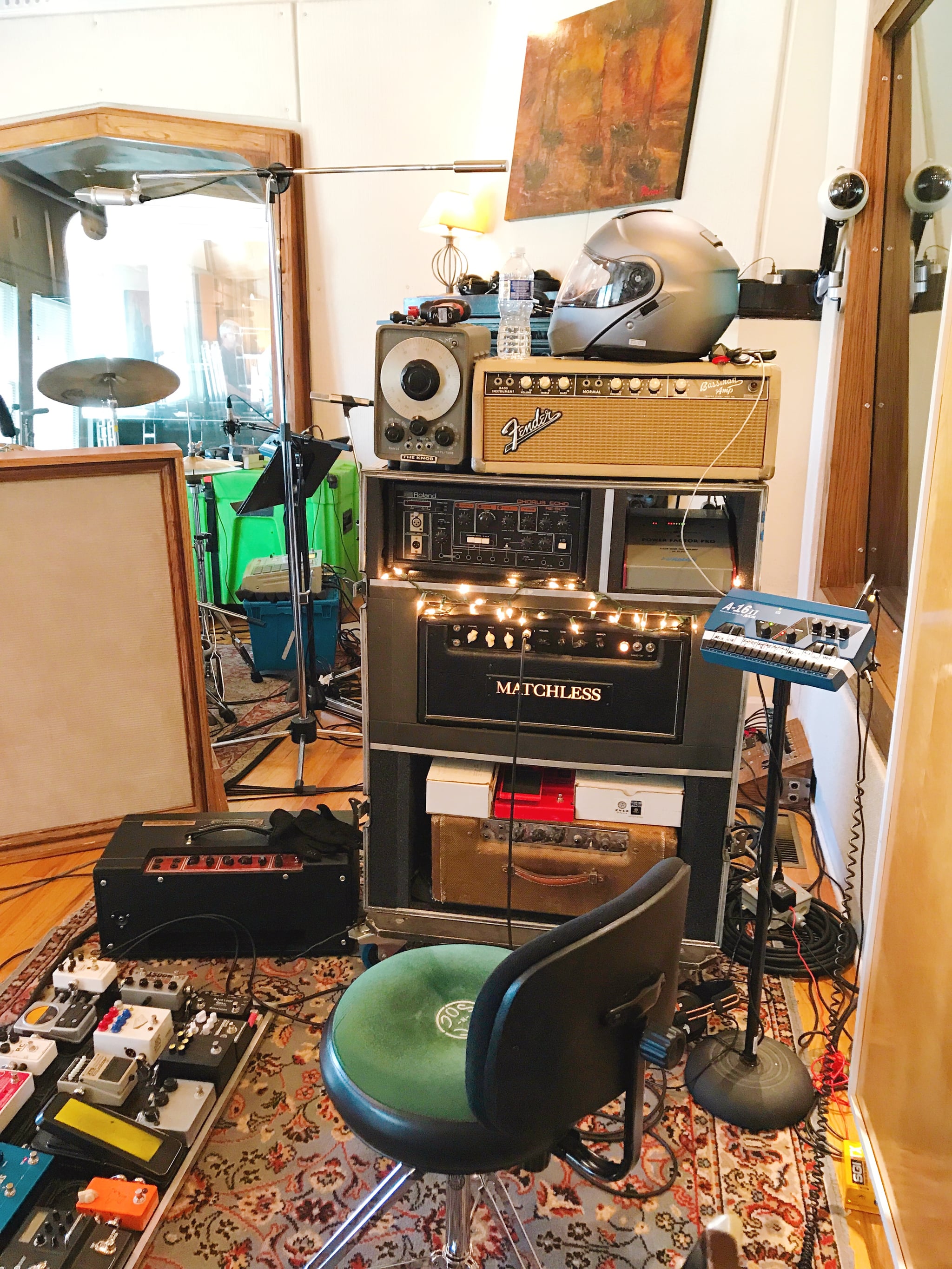Here's a corner of the studio A tracking room. | This Castle in Nashville  Is Actually a Recording Studio — and It Has a Crazy History | POPSUGAR  Smart Living Photo 6