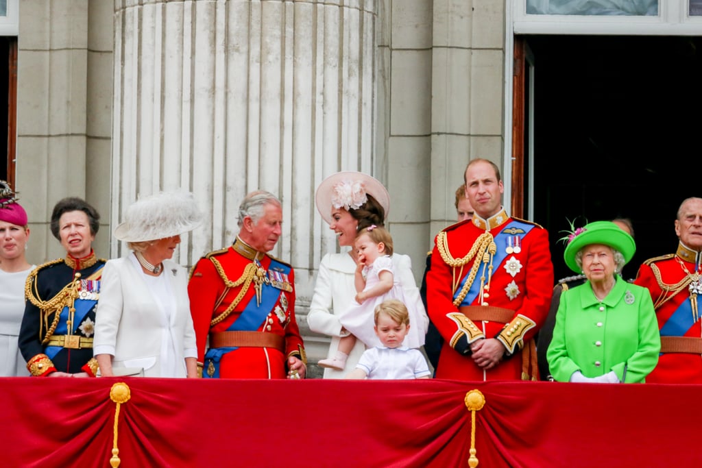 There was much hilarity on the balcony at Trooping the Colour earlier this year.