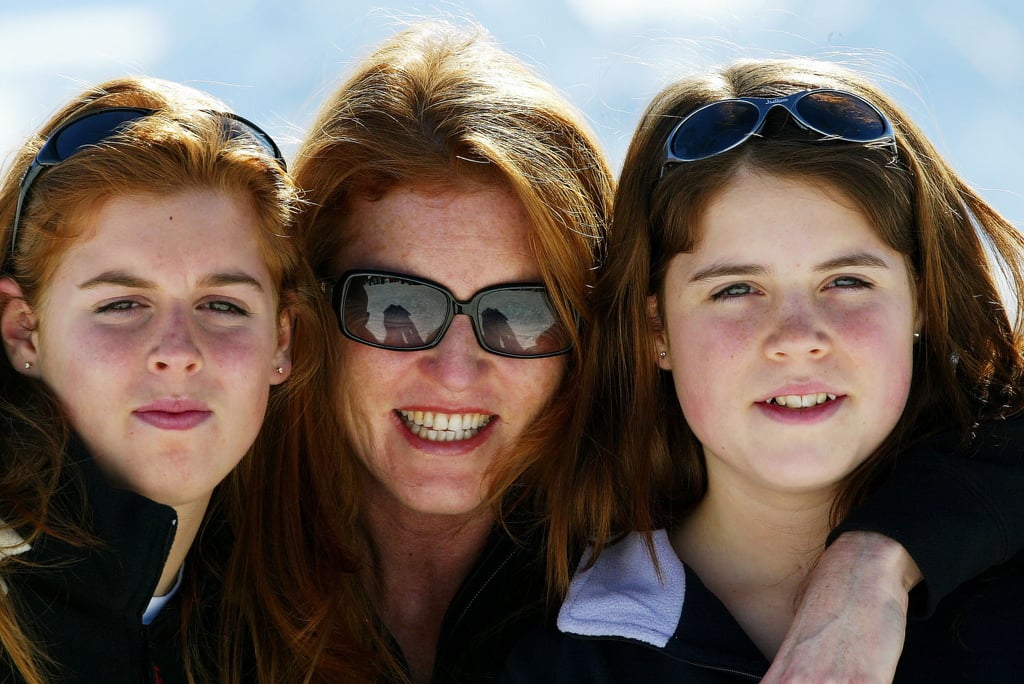 Princess Eugenie, her mother, and her sister enjoyed skiing in Switzerland in 2004.