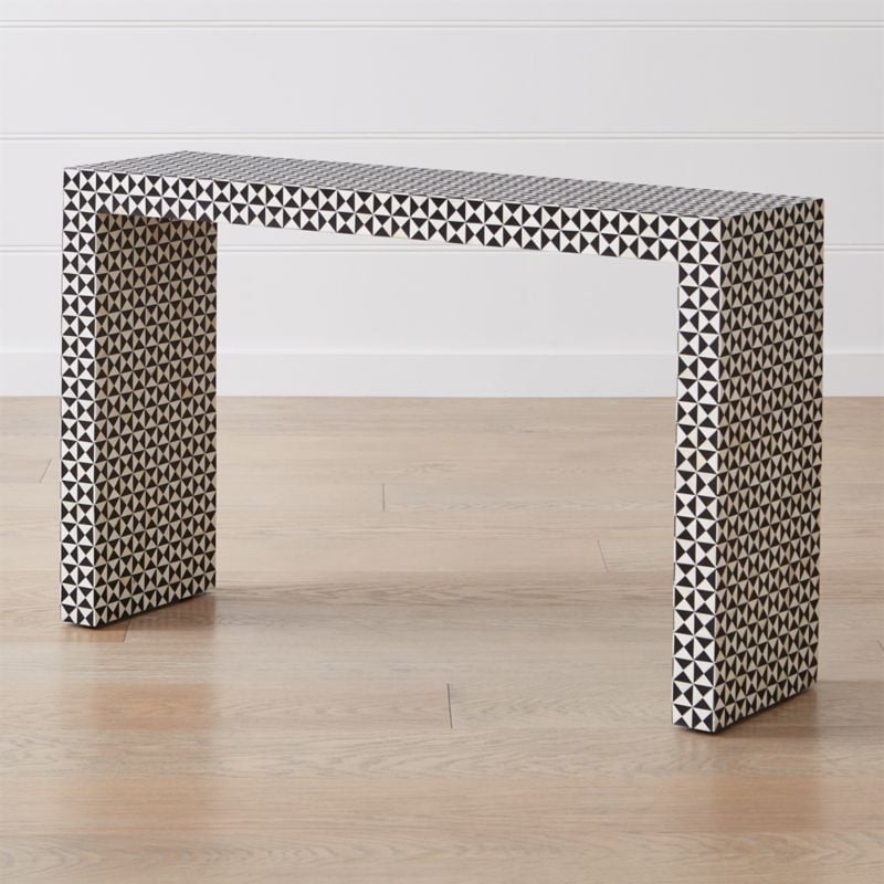 Ursula: Intarsia Black Console Table