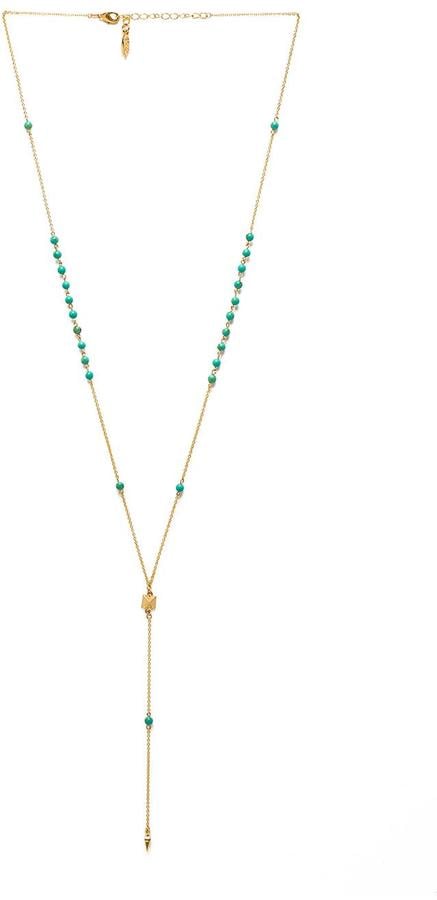 Ettika Dainty Pyramid Lariat With Beads