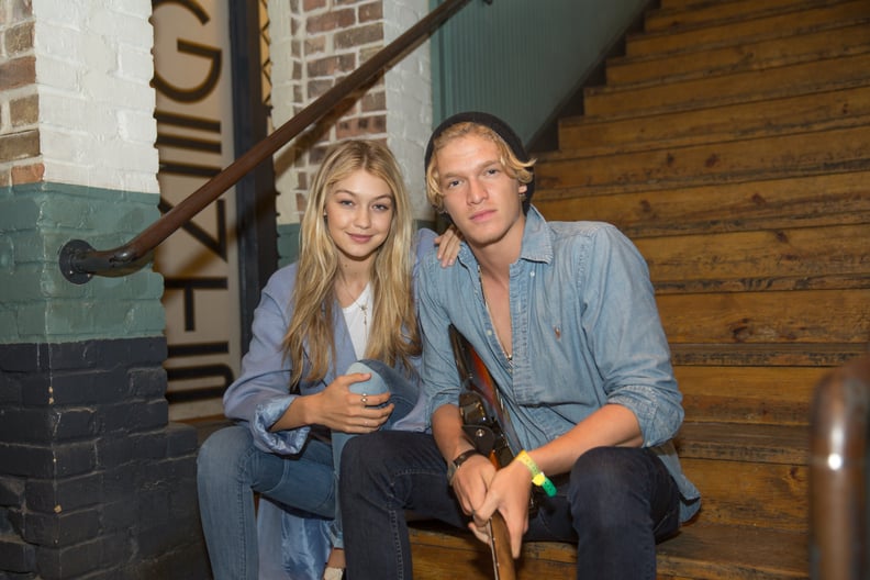 Gigi and Cody coordinated their denim on International Day of Happiness.