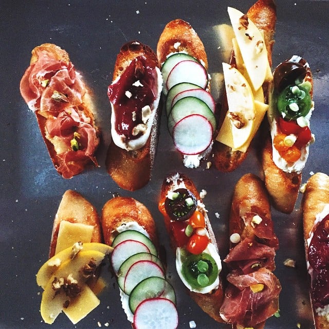 She's a pro at crostini, too.