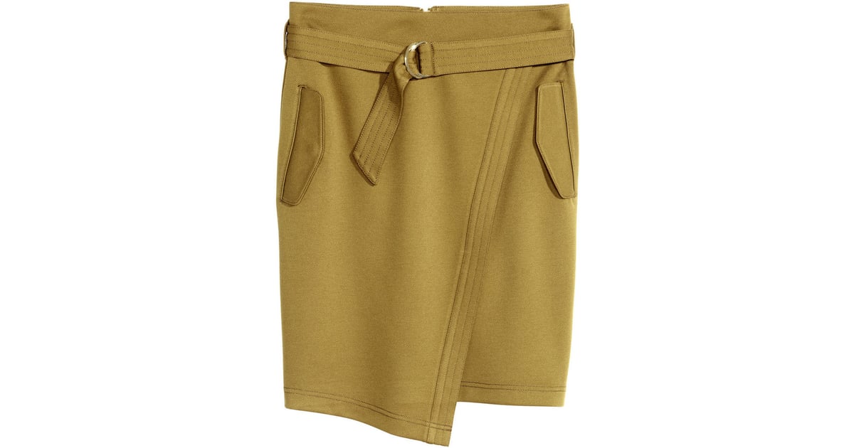 WrapFront Skirt (30) Best Shopping at H&M September 2015 POPSUGAR