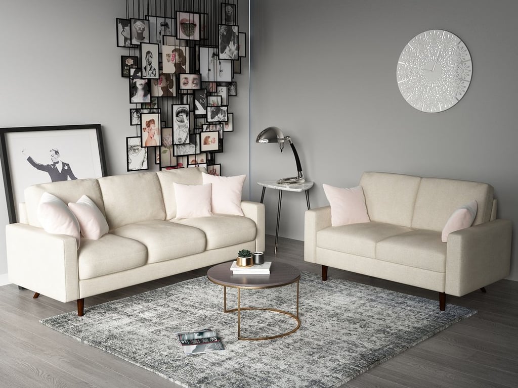 US Pride Furniture Elroy Matte Velvet Fabric 2-Piece Living Room Set