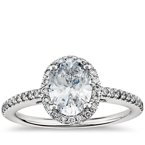 Blue Nile Oval Halo Engagement Ring
