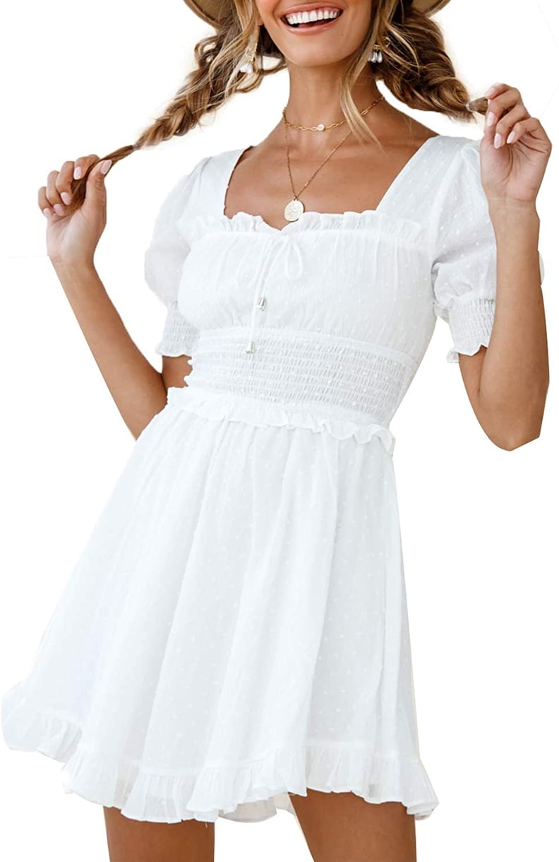 Simplee Puff-Sleeve Dress