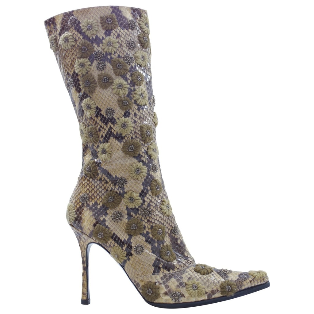 Claudio Merazzi Beige Python Boots
