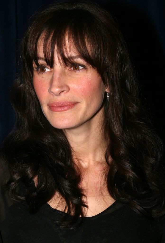Julia Roberts With Dark Brown Hair and Fringed Bangs in 2006