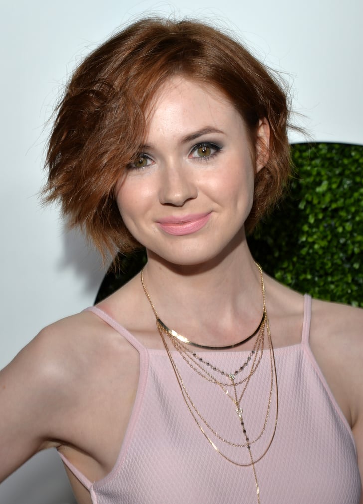 December 2014 Karen Gillan Hair Photos Popsugar Beauty Photo 17