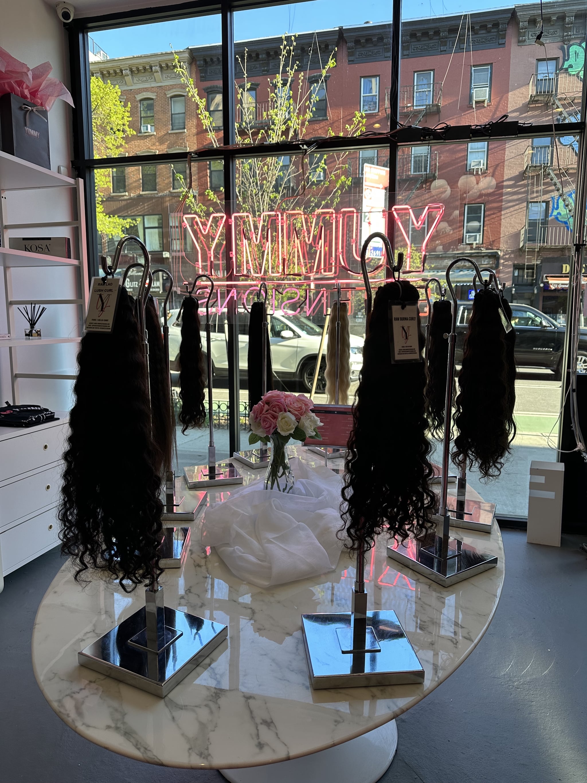 The Yummy Extensions boutique in Brooklyn, NY.