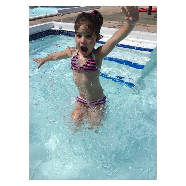 Harper Smith went for a swim while visiting Texas. 
Source: Instagram user tathiessen
