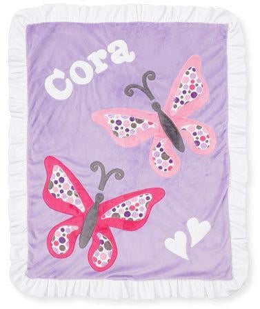 Boogie Baby Plush Butterfly Blanket