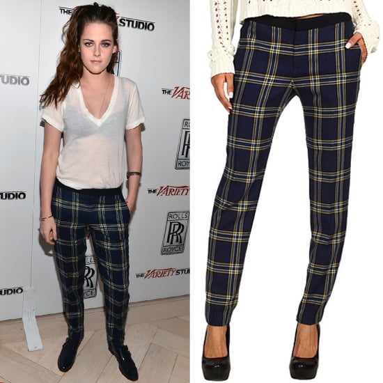 black and gold plaid pants