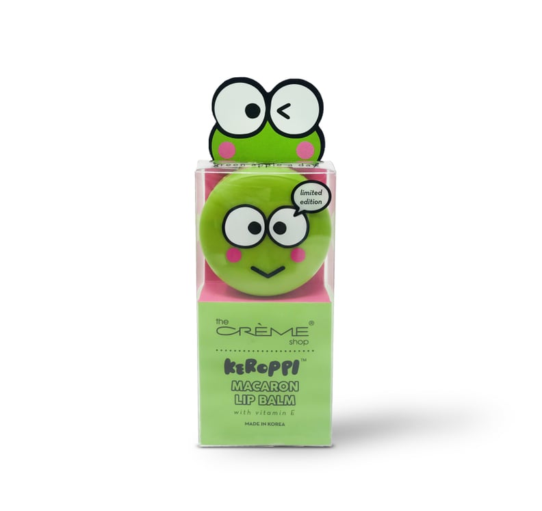 Keroppi Macaron Lip Balm in Green Apple a Day ($8)