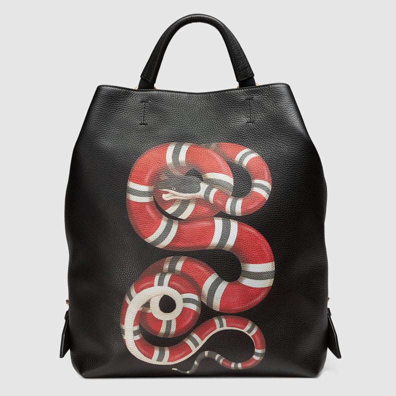 Gucci Kingsnake Print Leather Backpack