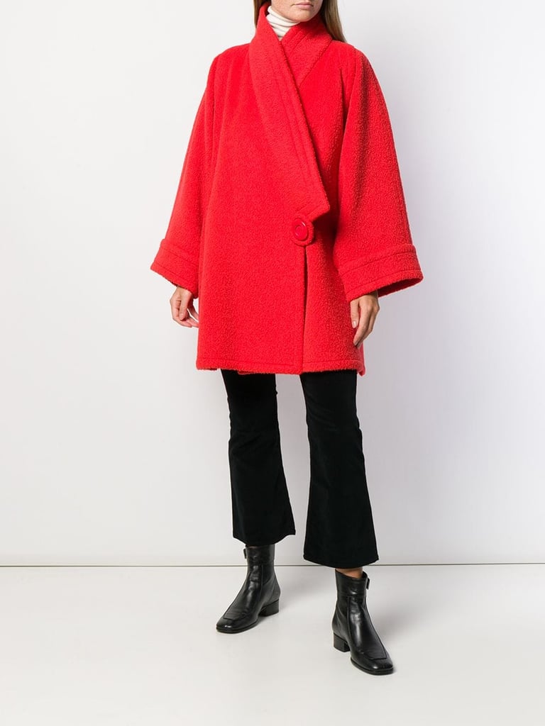 Nina Ricci Pre-Owned 1980s Off Centre Wool Coat