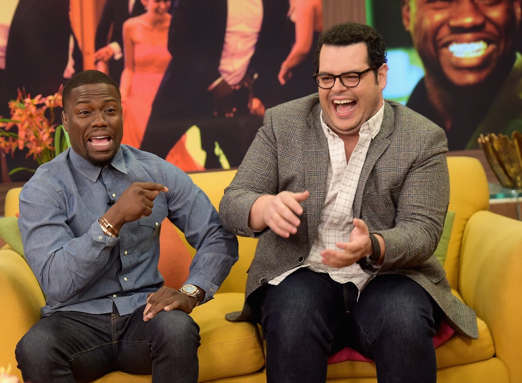 Kevin Hart and Josh Gad had a giggle fest while promoting their movie The Wedding Ringer on Despierta America in Miami on Thursday.