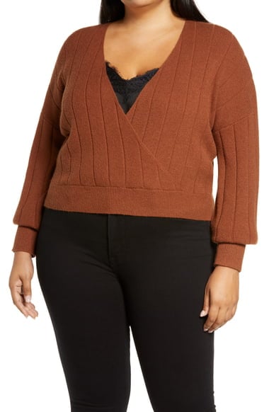 BP.Rib Wrap Sweater