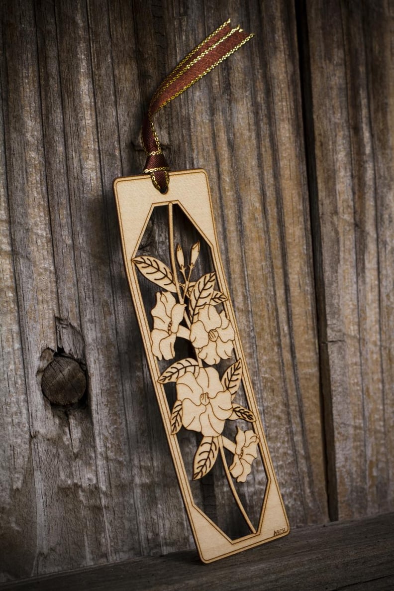 Wood Flower Bookmark