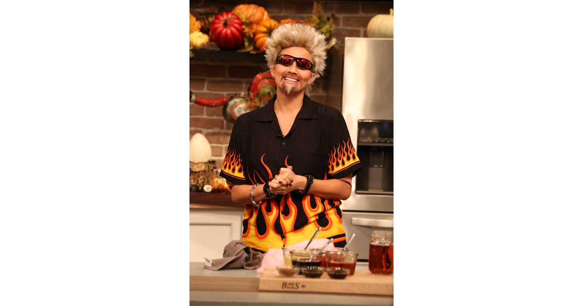 Chrissy Teigen As Guy Fieri 11 Times Celebrities Dressed Up As Iconic Foods And Chefs Popsugar Food Photo 5