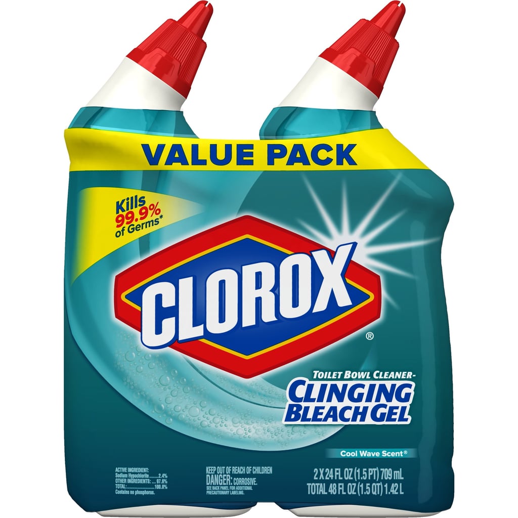 Your toilet bowl will be sparkling thanks to this Clorox Toilet Bowl Cleaner Clinging Bleach Gel ($3).