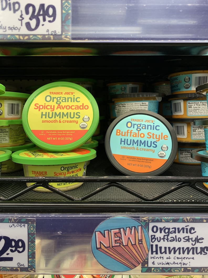 Trader Joe's Organic Spicy Avocado Hummus and Buffalo Style Hummus