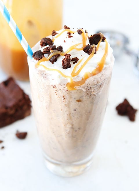 Salted Caramel Brownie Milkshake