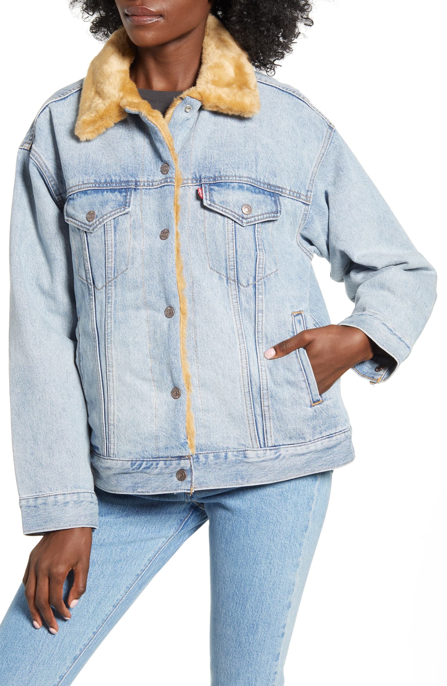 Levi's Oversize Reversible Faux Fur & Denim Trucker Jacket | Grab Your  Christmas Cookies and Your Wallet, Because the Nordstrom End of Year Sale  Is Here! | POPSUGAR Fashion Photo 76