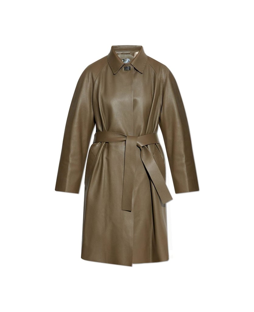 Fendi Leather Overcoat