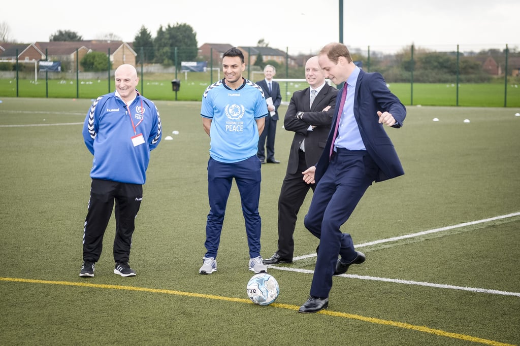 Prince William Playing Soccer December 2015