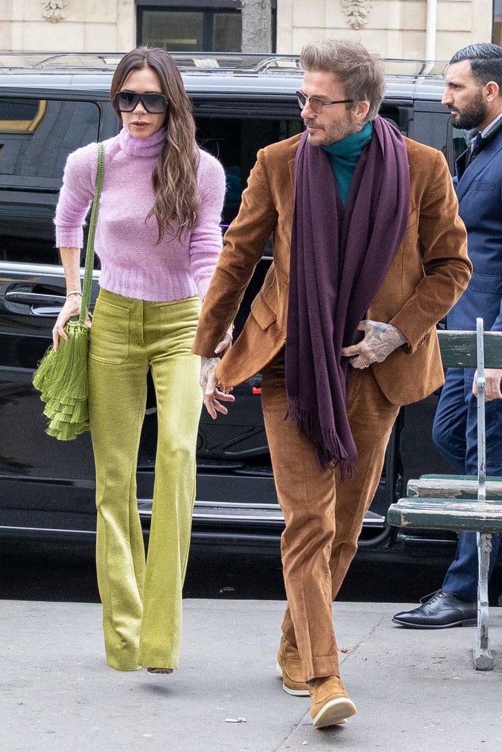 David and Victoria Beckham Co-ordinate Jewel Tones in 2023 | Victoria ...