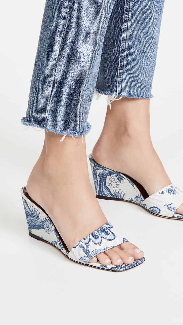 staud amelie leather slides