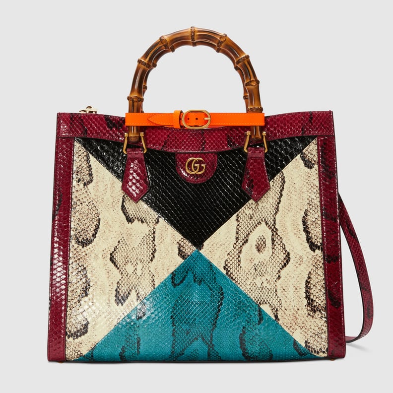 Gucci Diana medium python tote bag