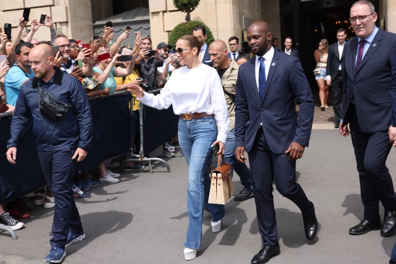 Jennifer Lopez Leaving the Hotel de Crillon in Paris, France