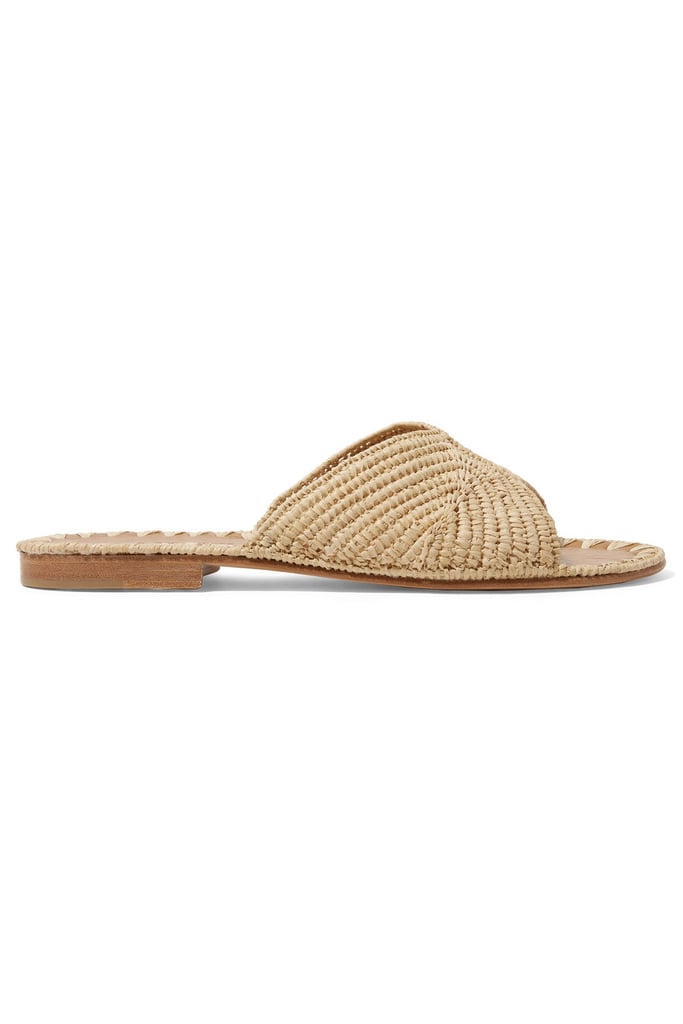 Carrie Forbes Salon Woven Raffia Slides