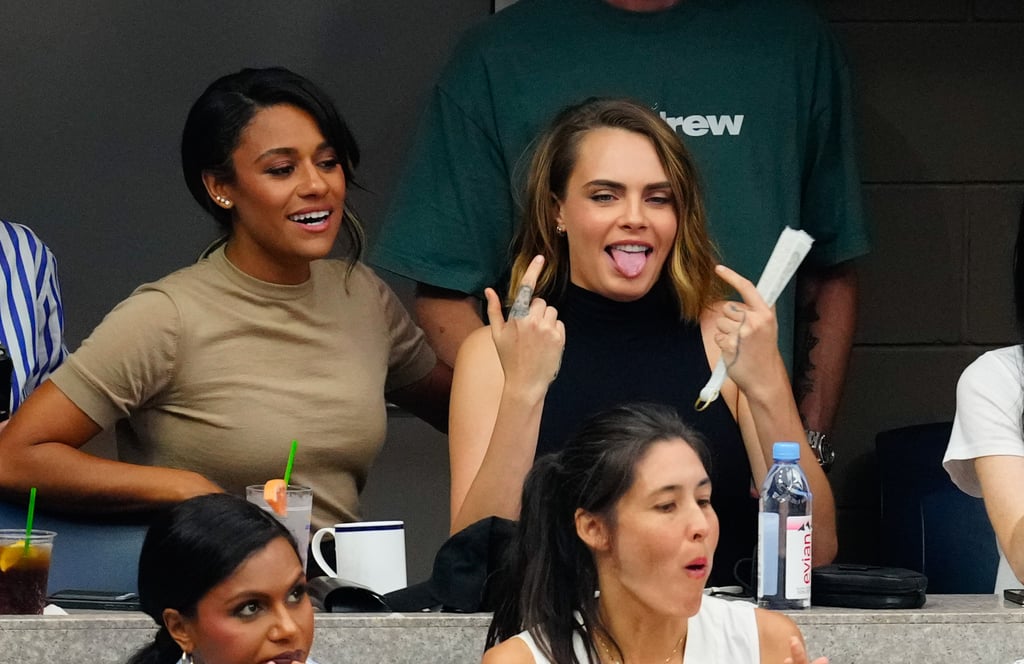 Ariana DeBose and Cara Delevingne at the US Open on Sept. 9.