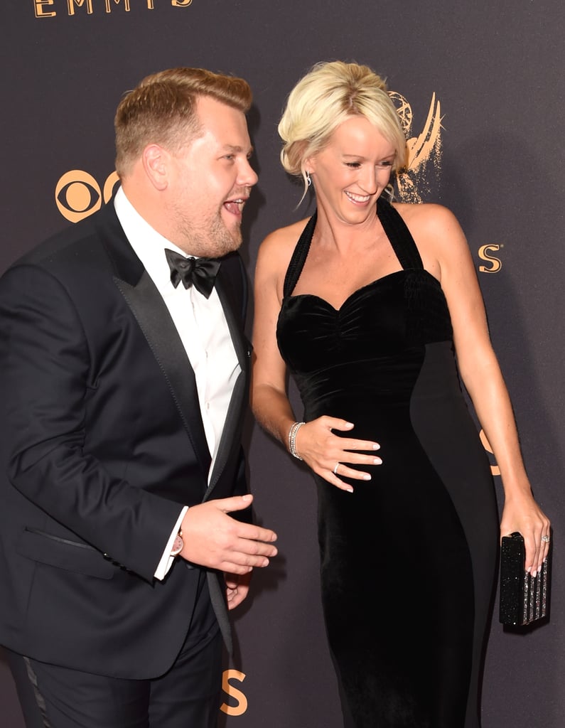 James Corden and Julia Carey at the 2017 Emmys